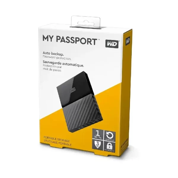 WD 1TB My Passport Portable External Hard Drive – USB 3.0 Backup Storage